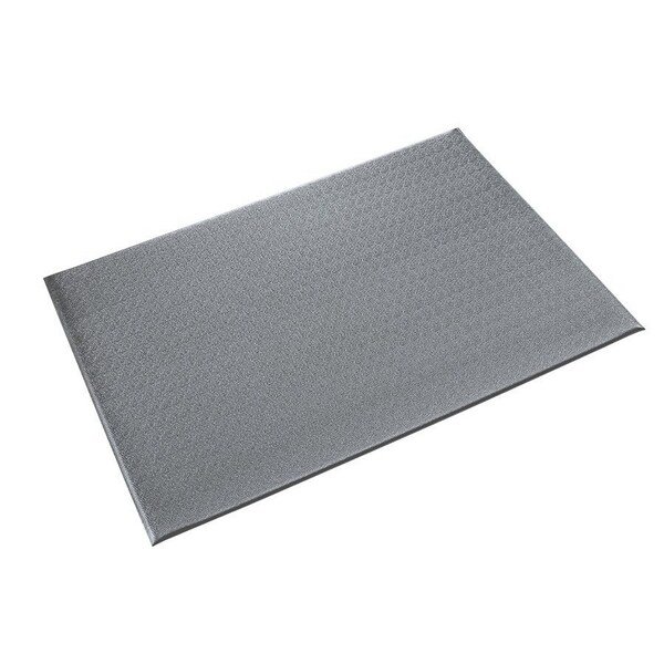 Crown Matting Technologies Antifatigue Mat, 6' L x 4' W, 1/2" Thickness, Zedlan Foam, Steel Gray K4 0046GY - main